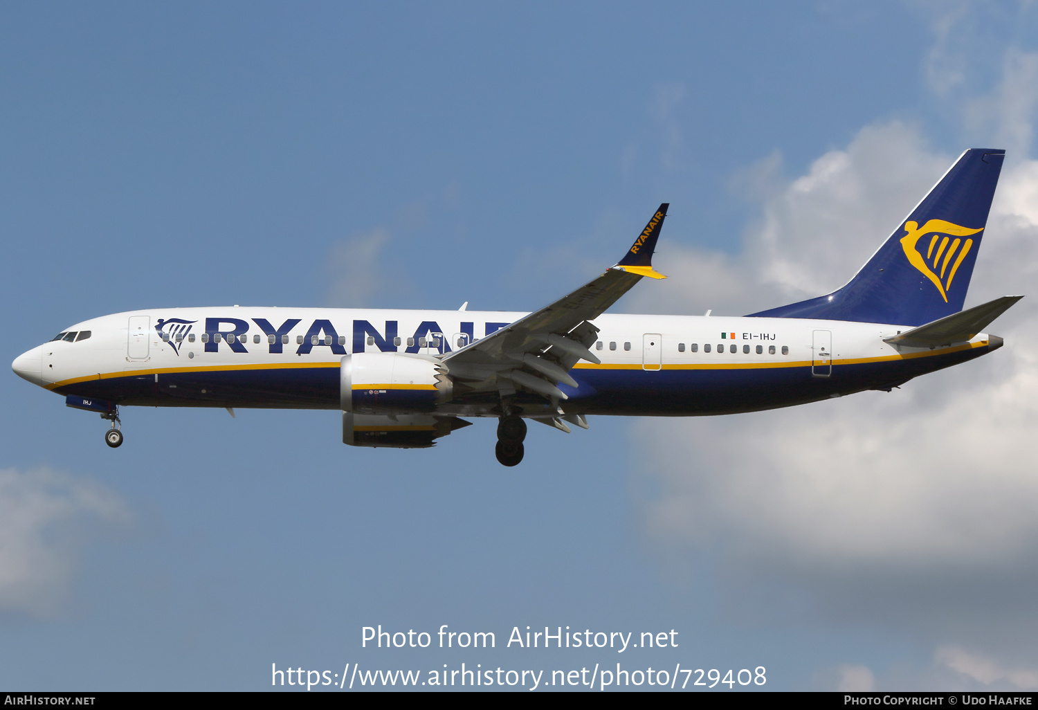 Aircraft Photo of EI-IHJ | Boeing 737-8200 Max 200 | Ryanair | AirHistory.net #729408