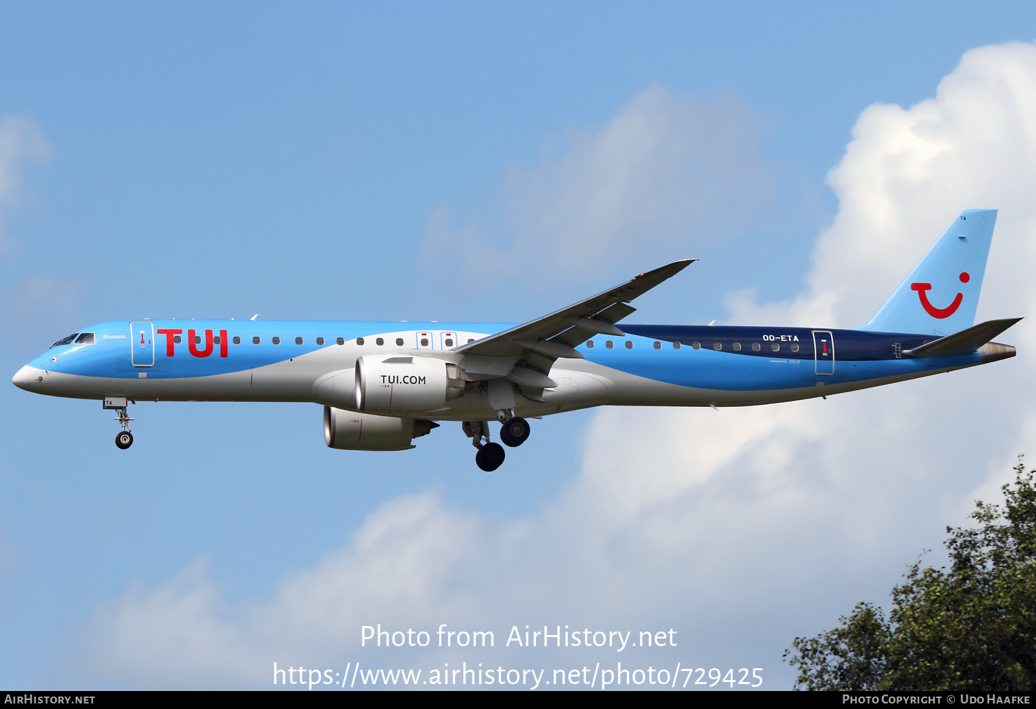 Aircraft Photo of OO-ETA | Embraer 195-E2 (ERJ-190-400) | TUI | AirHistory.net #729425