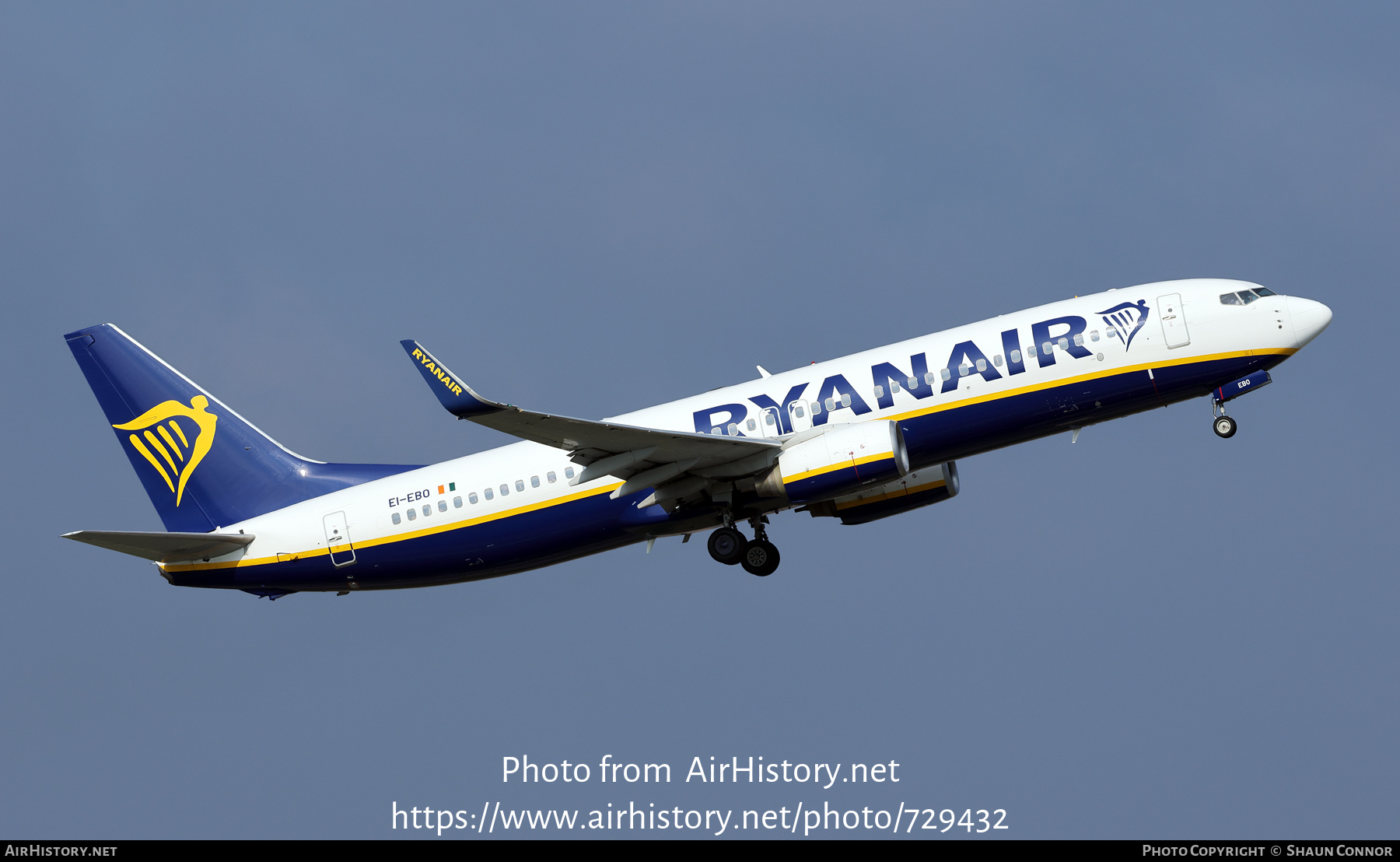 Aircraft Photo of EI-EBO | Boeing 737-8AS | Ryanair | AirHistory.net #729432