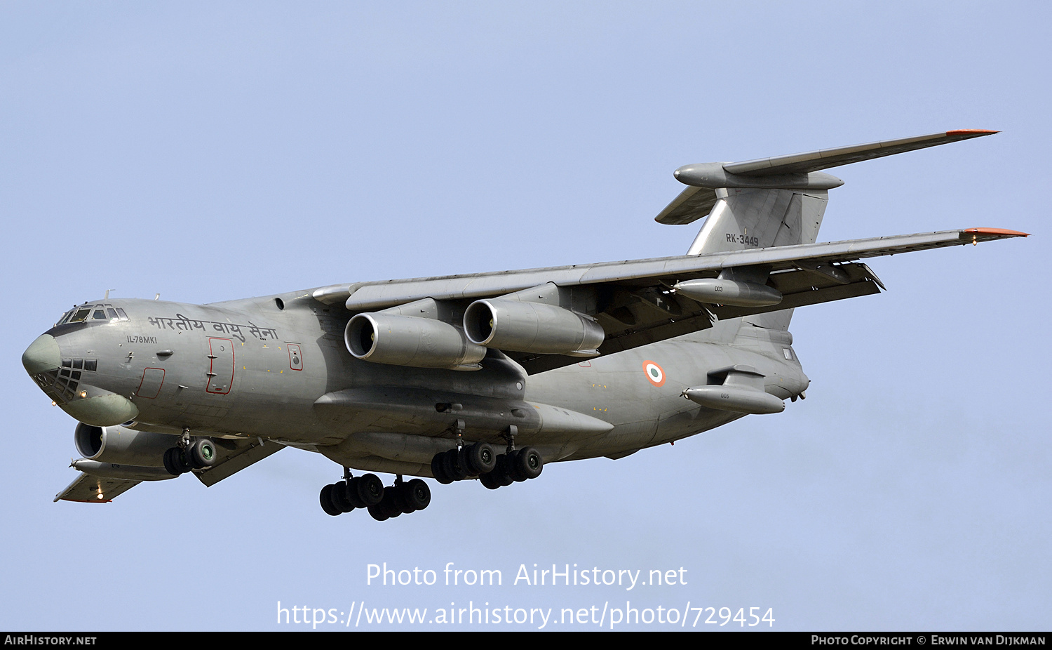 Aircraft Photo of RK-3449 | Ilyushin Il-78MKI | India - Air Force | AirHistory.net #729454