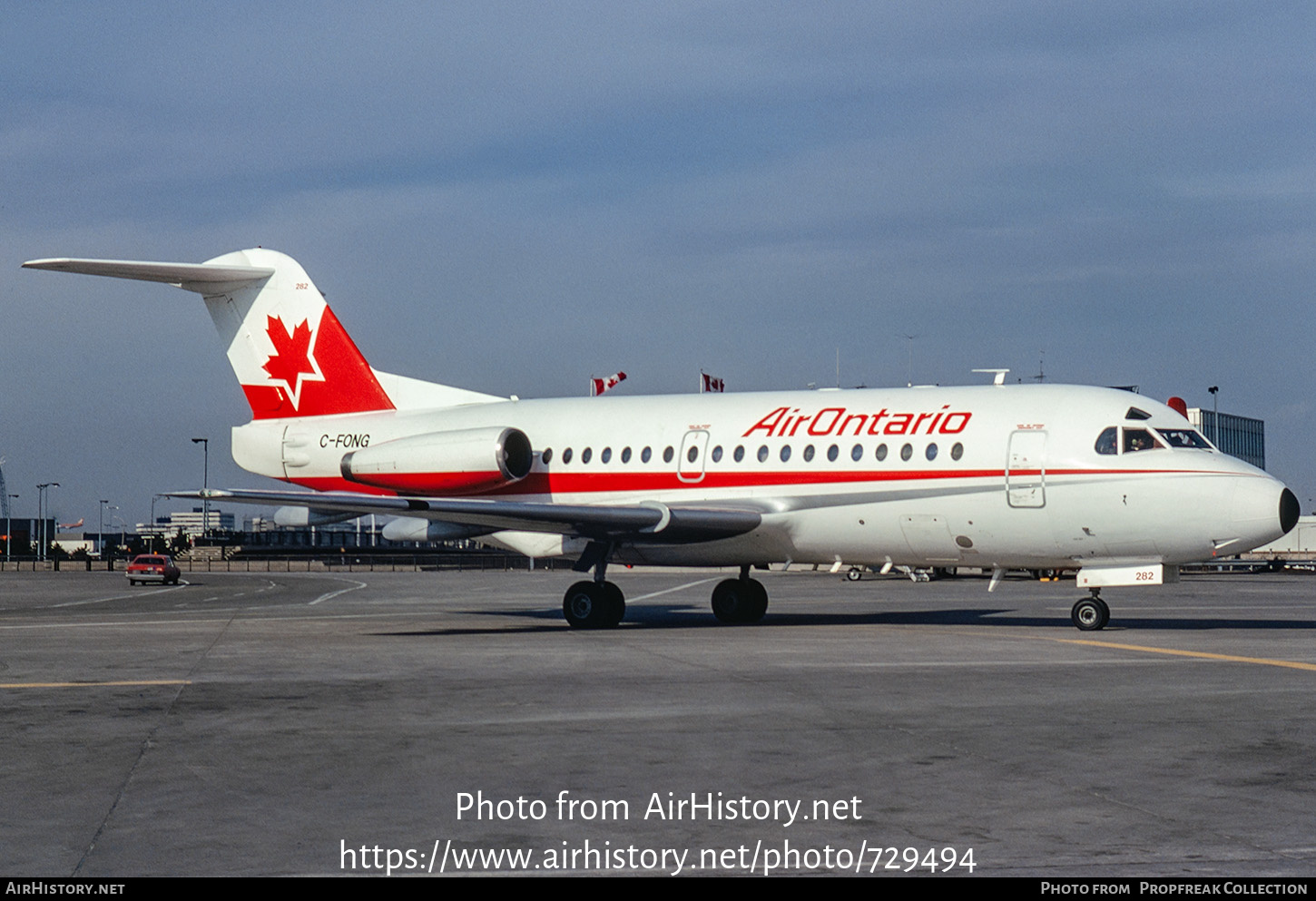 Aircraft Photo of C-FONG | Fokker F28-1000 Fellowship | Air Ontario | AirHistory.net #729494