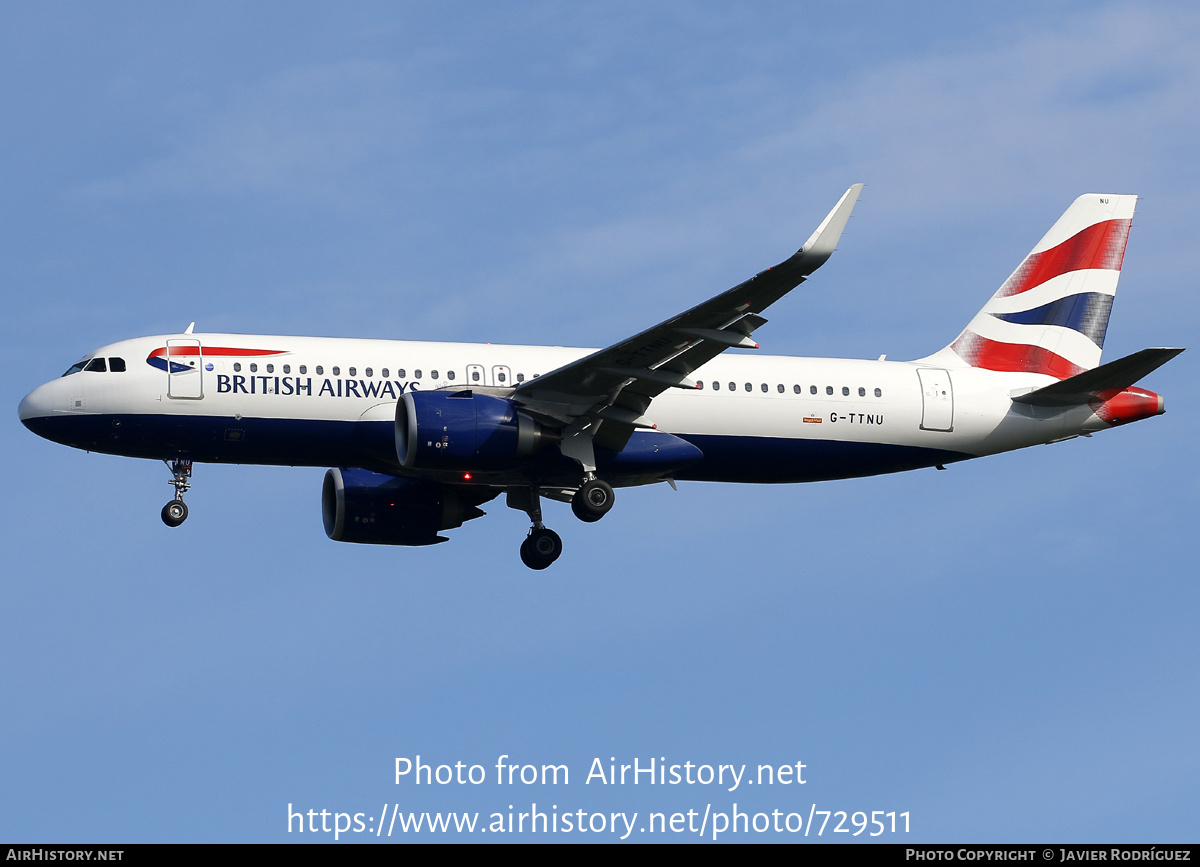 Aircraft Photo of G-TTNU | Airbus A320-251N | British Airways | AirHistory.net #729511