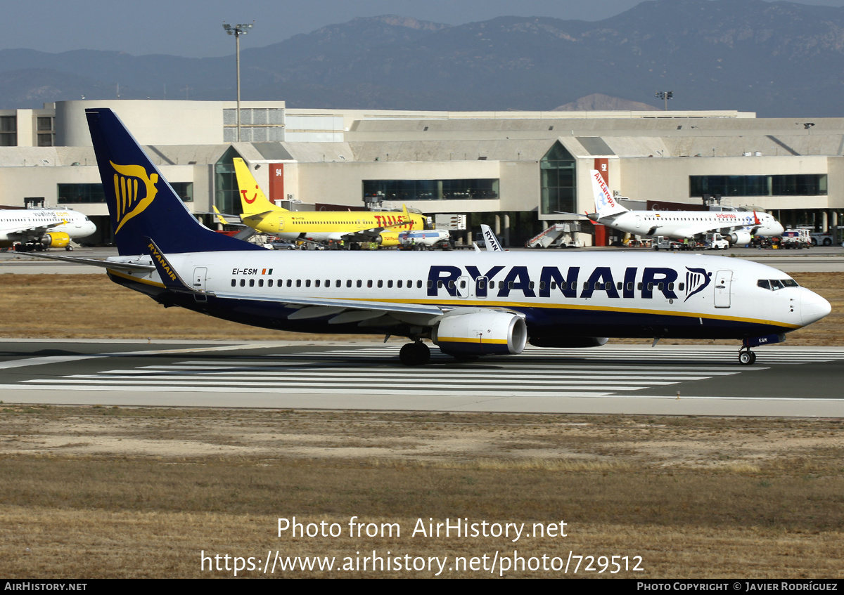 Aircraft Photo of EI-ESM | Boeing 737-8AS | Ryanair | AirHistory.net #729512