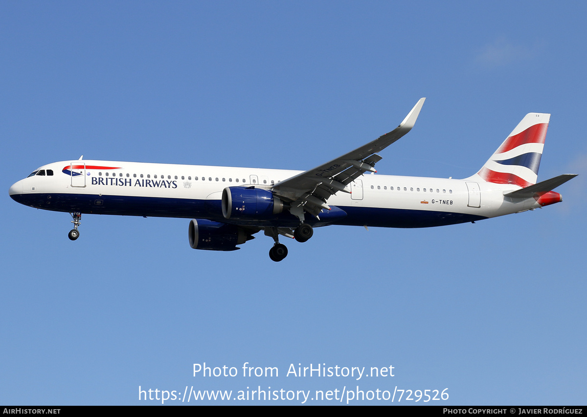 Aircraft Photo of G-TNEB | Airbus A321-251NX | British Airways | AirHistory.net #729526