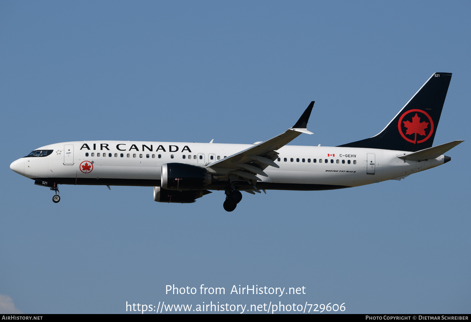 Aircraft Photo of C-GEHV | Boeing 737-8 Max 8 | Air Canada | AirHistory.net #729606