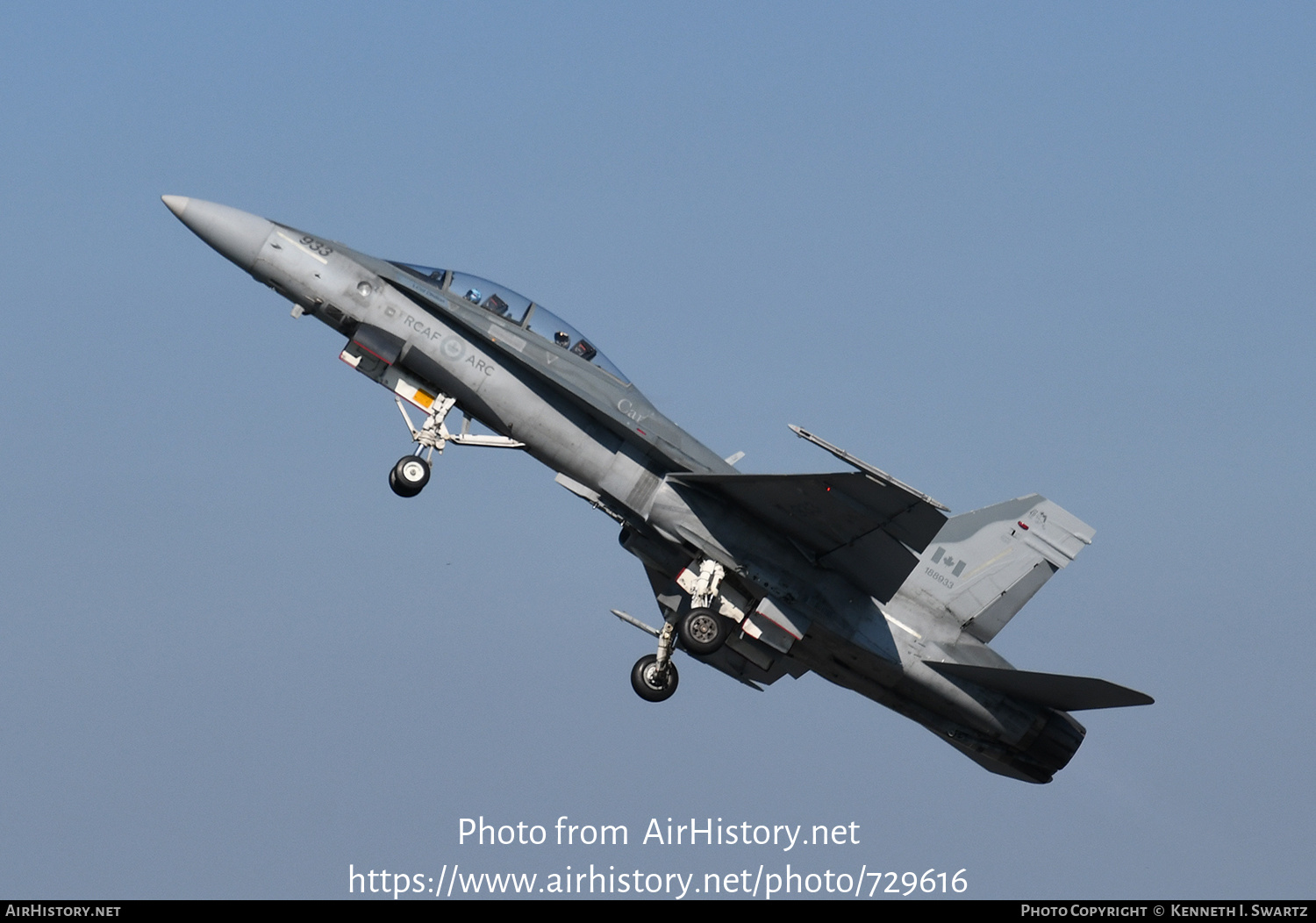 Aircraft Photo of 188933 | McDonnell Douglas CF-188B Hornet | Canada - Air Force | AirHistory.net #729616