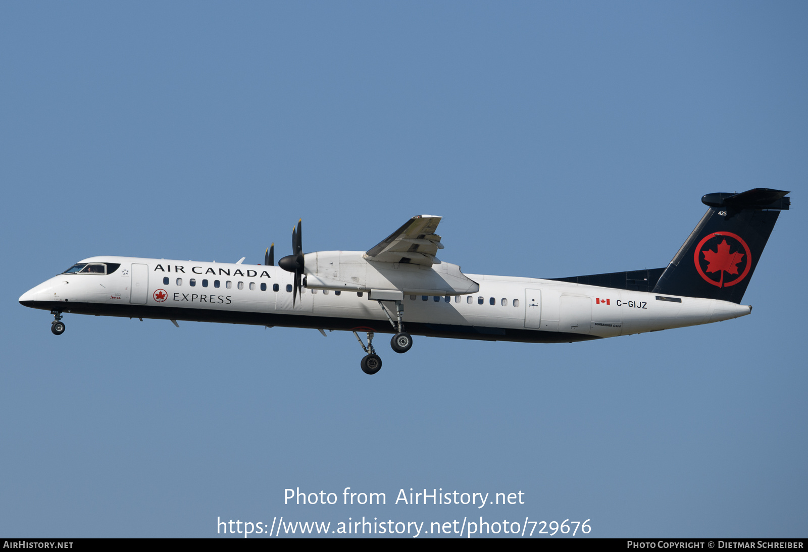 Aircraft Photo of C-GIJZ | Bombardier DHC-8-402 Dash 8 | Air Canada Express | AirHistory.net #729676