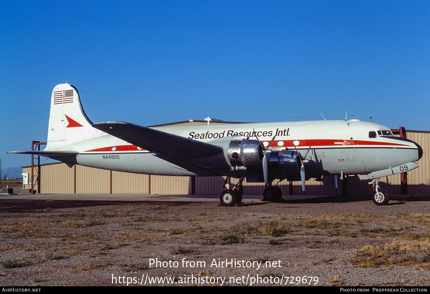 Aircraft Photo of N44909 | Douglas C-54R Skymaster | Seafood Resources International | AirHistory.net #729679