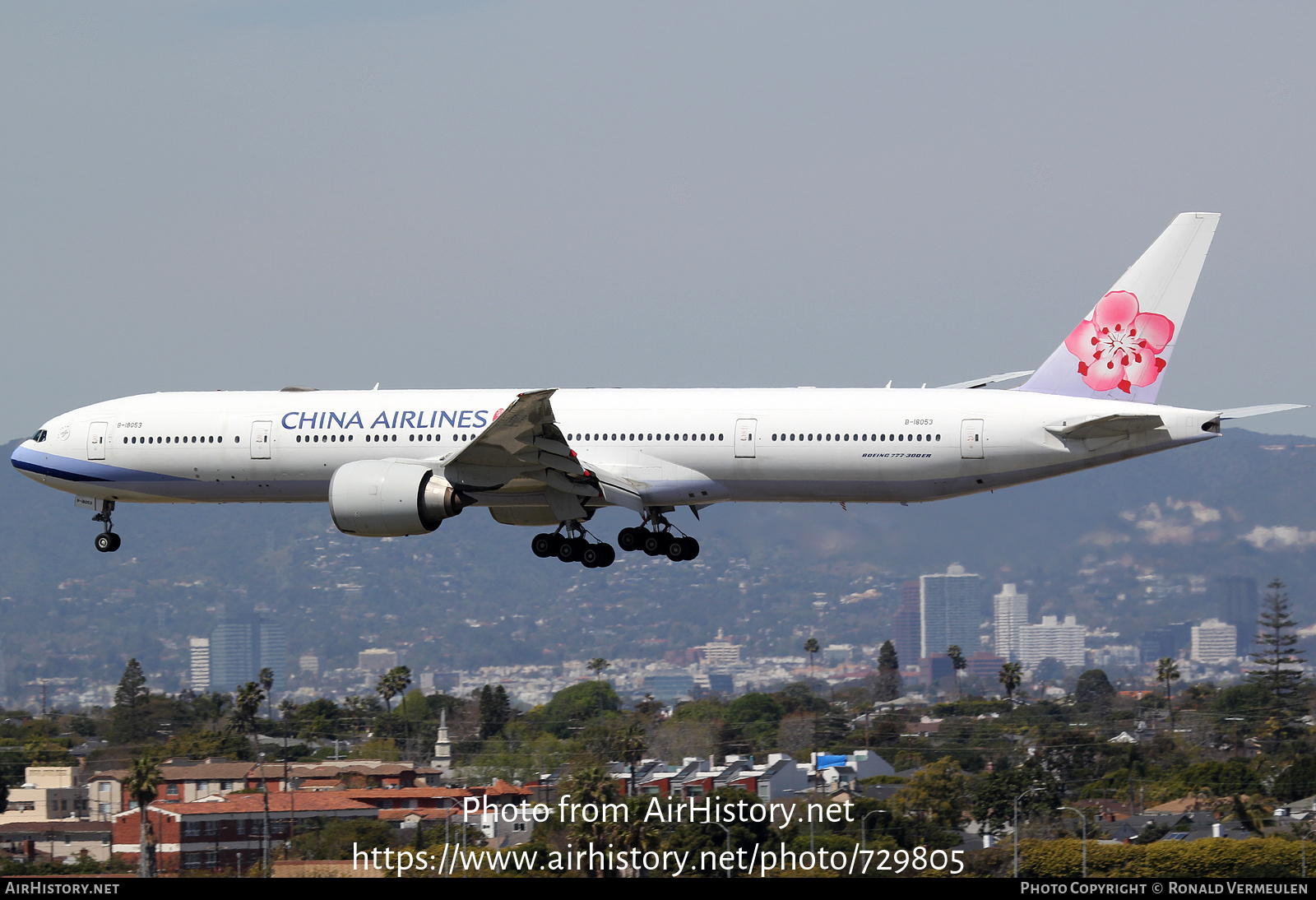 Aircraft Photo of B-18053 | Boeing 777-36N/ER | China Airlines | AirHistory.net #729805