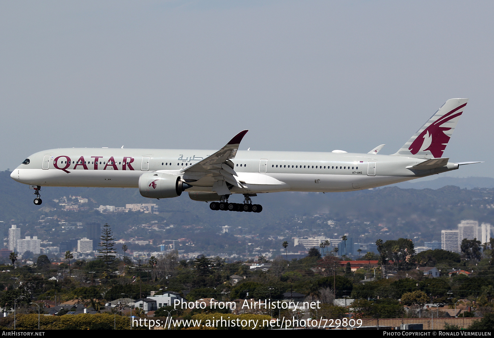 Aircraft Photo of A7-ANS | Airbus A350-1041 | Qatar Airways | AirHistory.net #729809