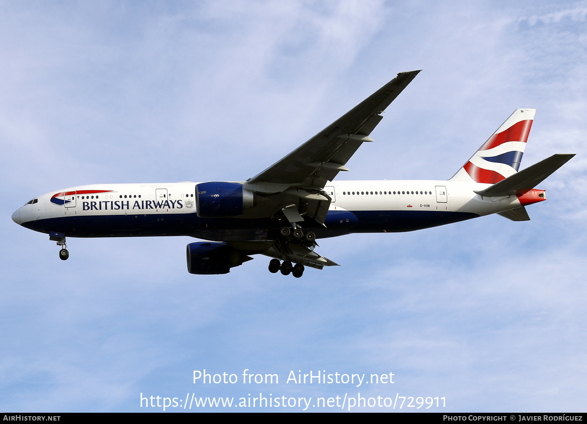 Aircraft Photo of G-VIIN | Boeing 777-236/ER | British Airways | AirHistory.net #729911