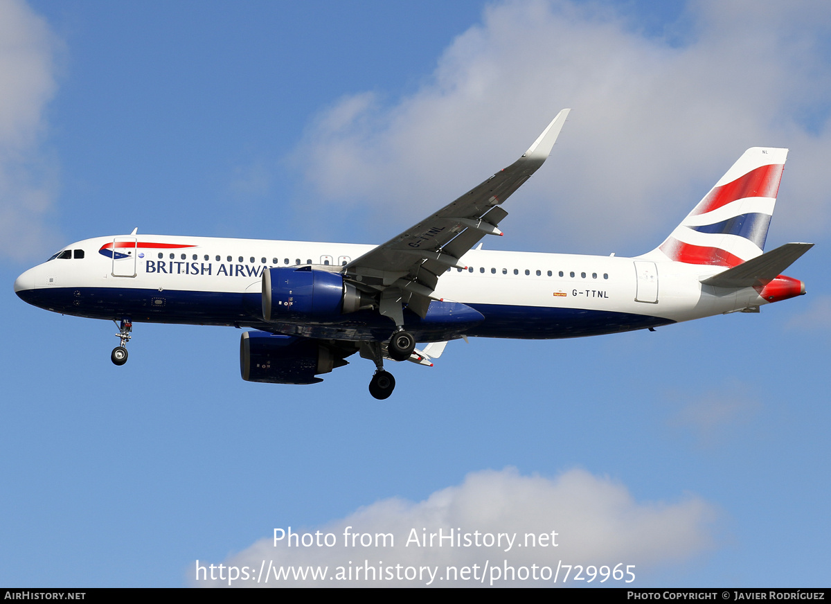 Aircraft Photo of G-TTNL | Airbus A320-251N | British Airways | AirHistory.net #729965