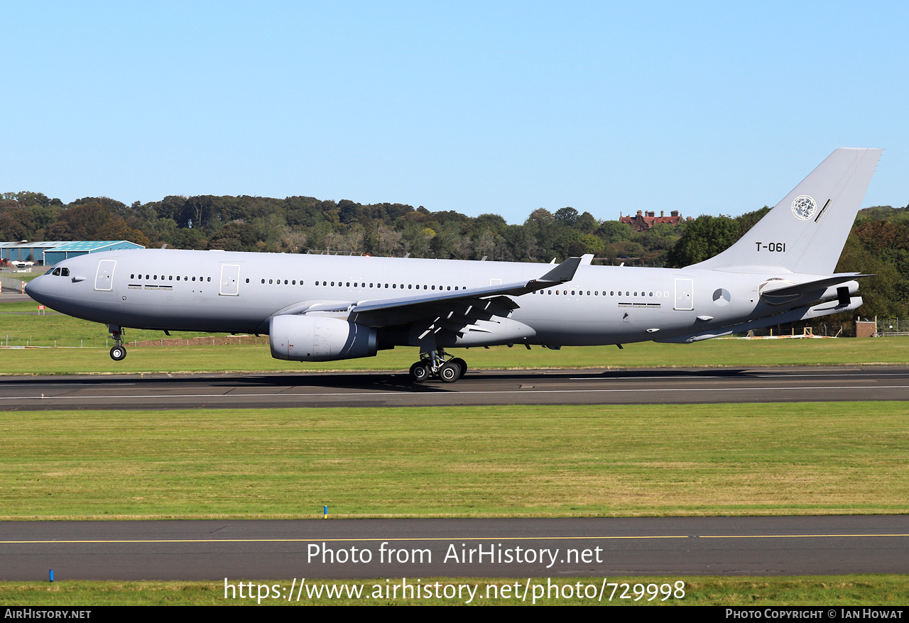 Aircraft Photo of T-061 | Airbus A330-243MRTT | Netherlands - Air Force | AirHistory.net #729998