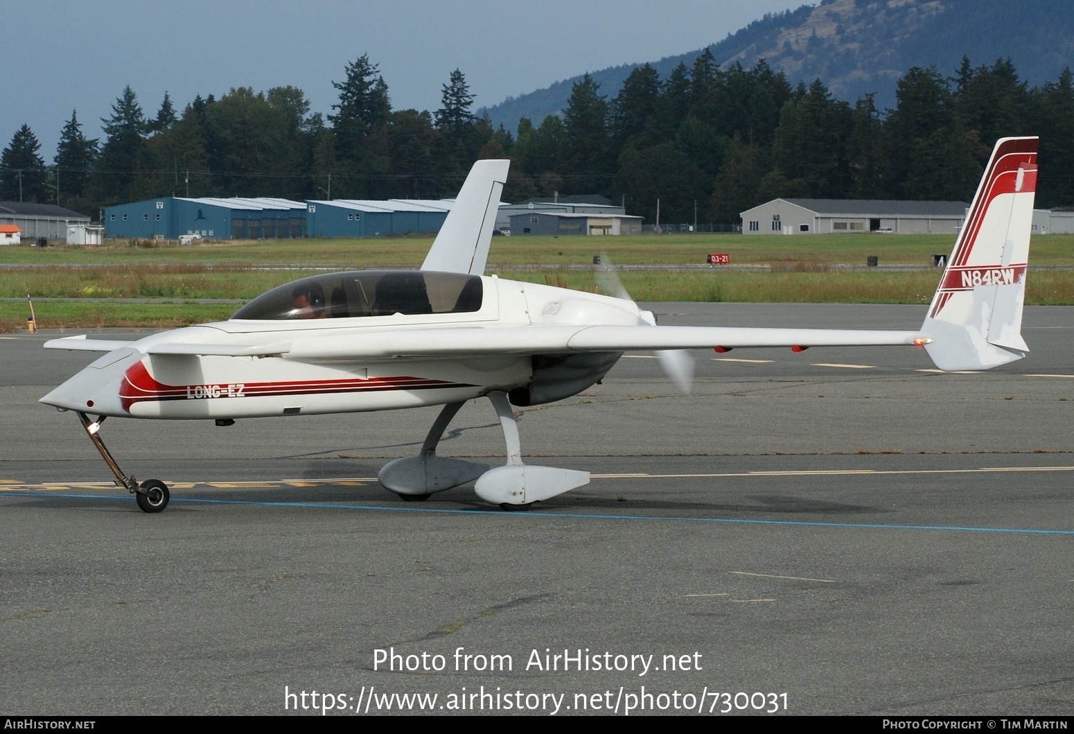 Aircraft Photo of N84RW | Rutan 61 Long-EZ | AirHistory.net #730031