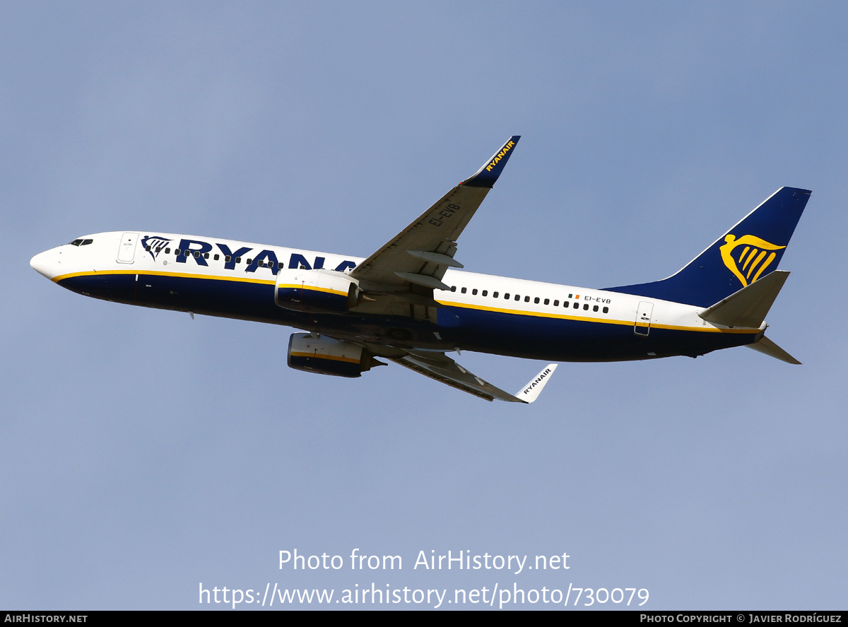 Aircraft Photo of EI-EVB | Boeing 737-8AS | Ryanair | AirHistory.net #730079