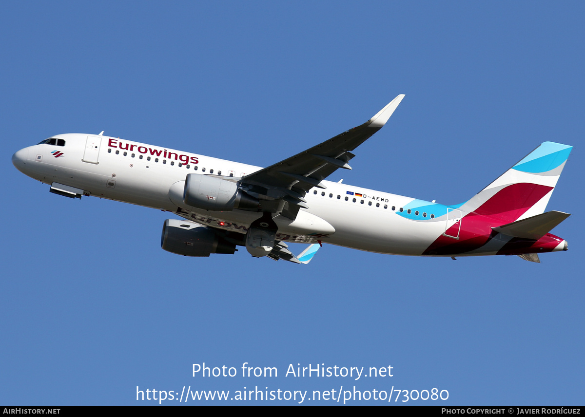 Aircraft Photo of D-AEWD | Airbus A320-214 | Eurowings | AirHistory.net #730080