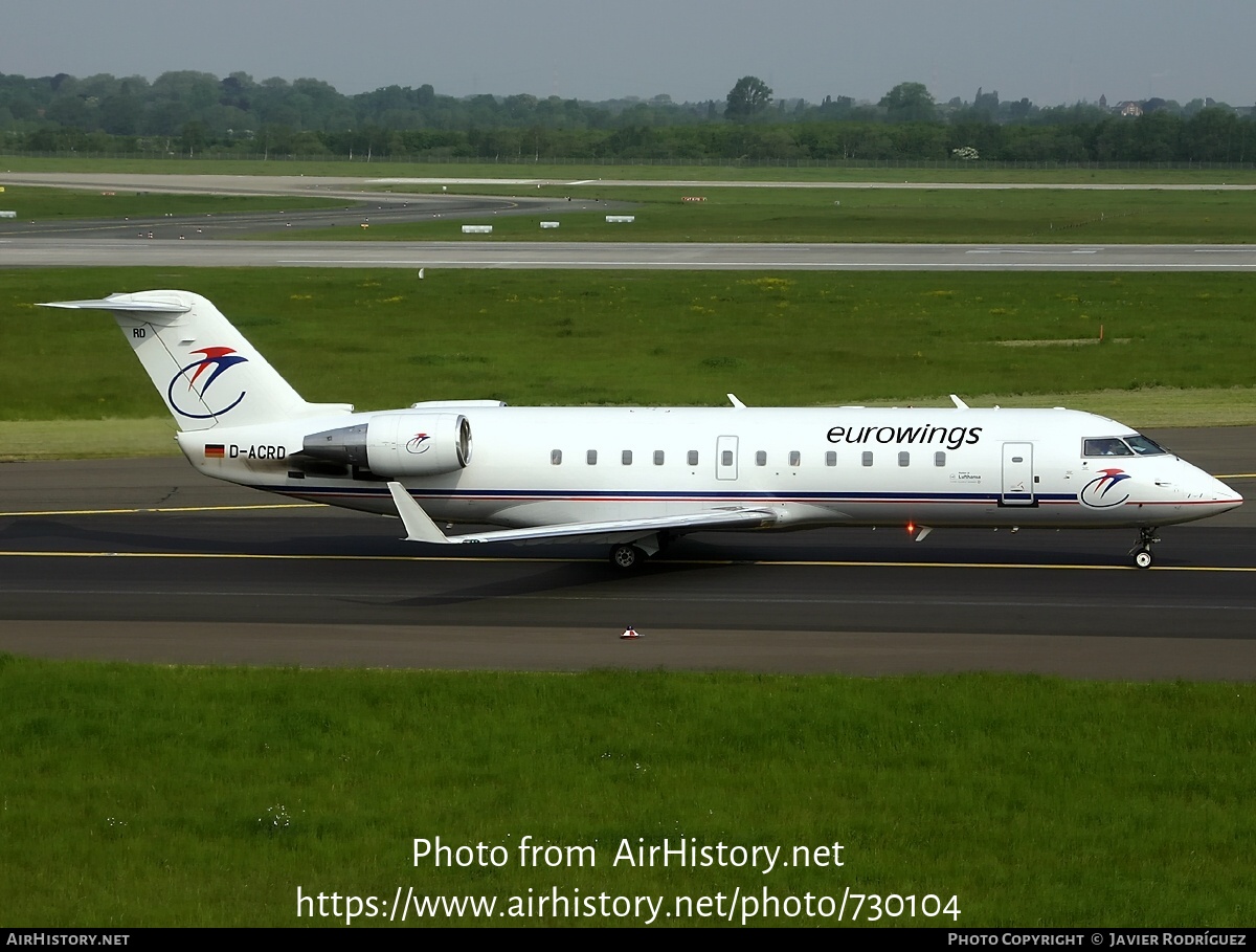 Aircraft Photo of D-ACRD | Bombardier CRJ-200ER (CL-600-2B19) | Eurowings | AirHistory.net #730104