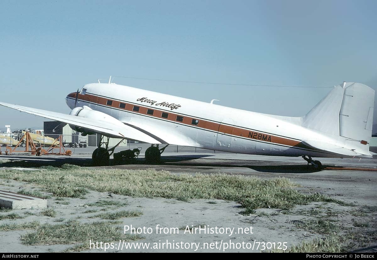 Aircraft Photo of N28MA | Douglas DC-3-G202A | Mercy Airlift | AirHistory.net #730125