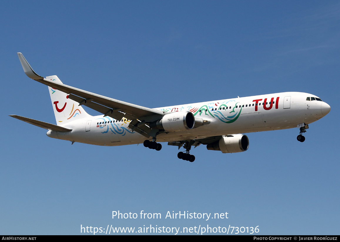 Aircraft Photo of HB-JJF | Boeing 767-316/ER | TUI | AirHistory.net #730136