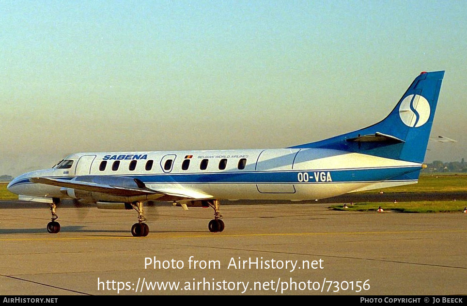 Aircraft Photo of OO-VGA | Fairchild Swearingen SA-226TC Metro II | Sabena | AirHistory.net #730156