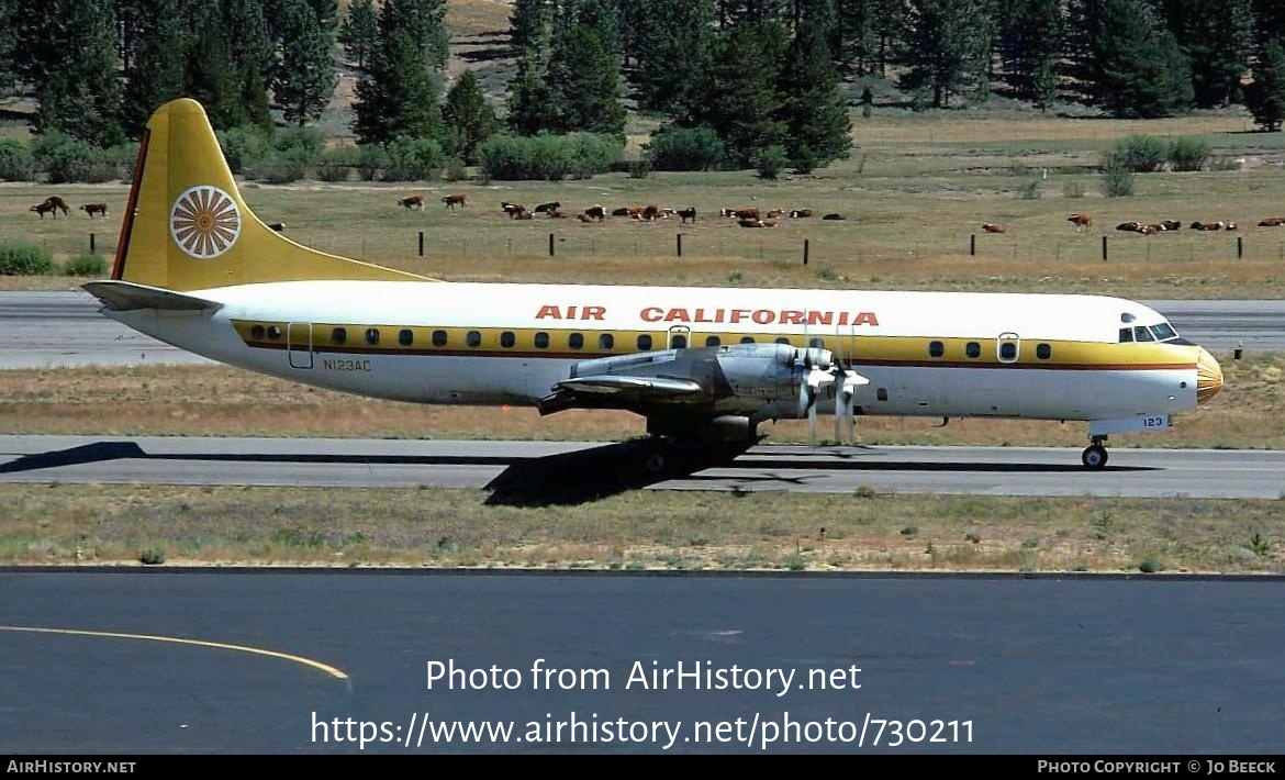 Aircraft Photo of N123AC | Lockheed L-188C Electra | Air California | AirHistory.net #730211