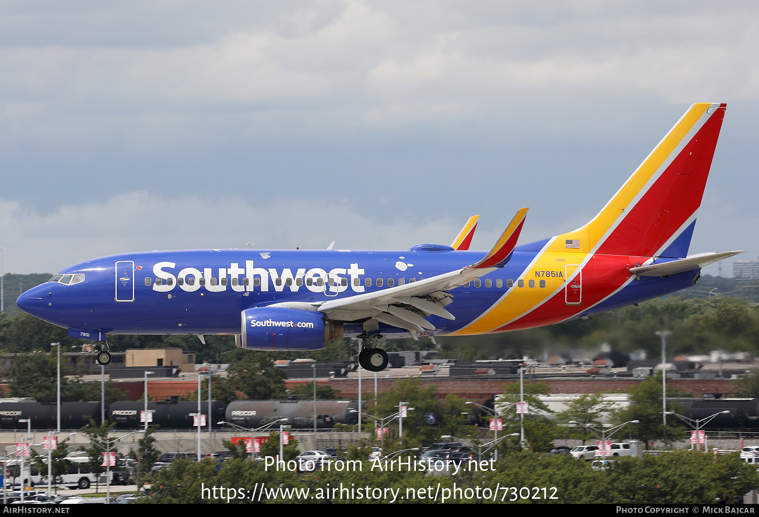 Aircraft Photo of N7851A | Boeing 737-7Q8 | Southwest Airlines | AirHistory.net #730212