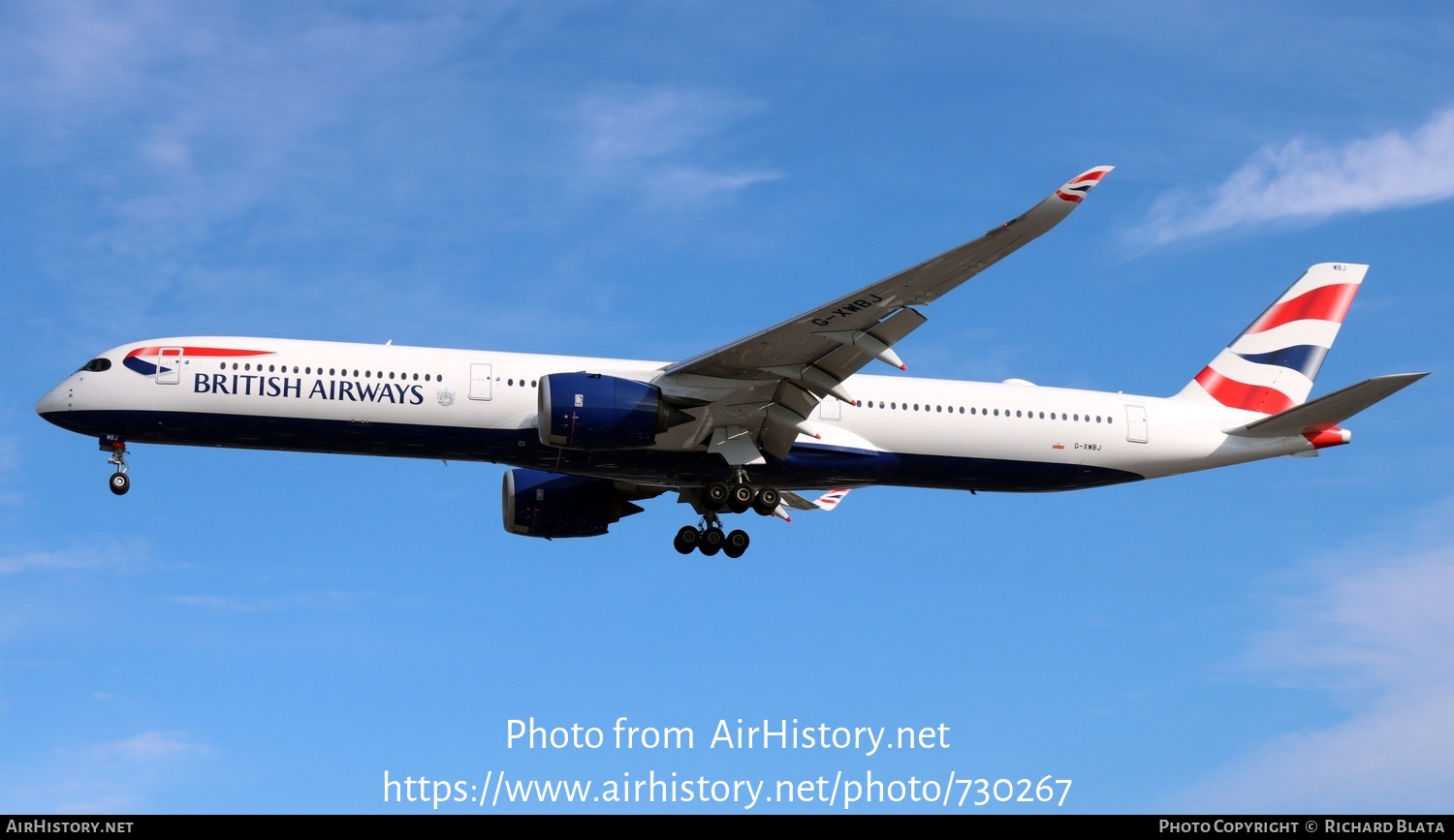 Aircraft Photo of G-XWBJ | Airbus A350-1041 | British Airways | AirHistory.net #730267