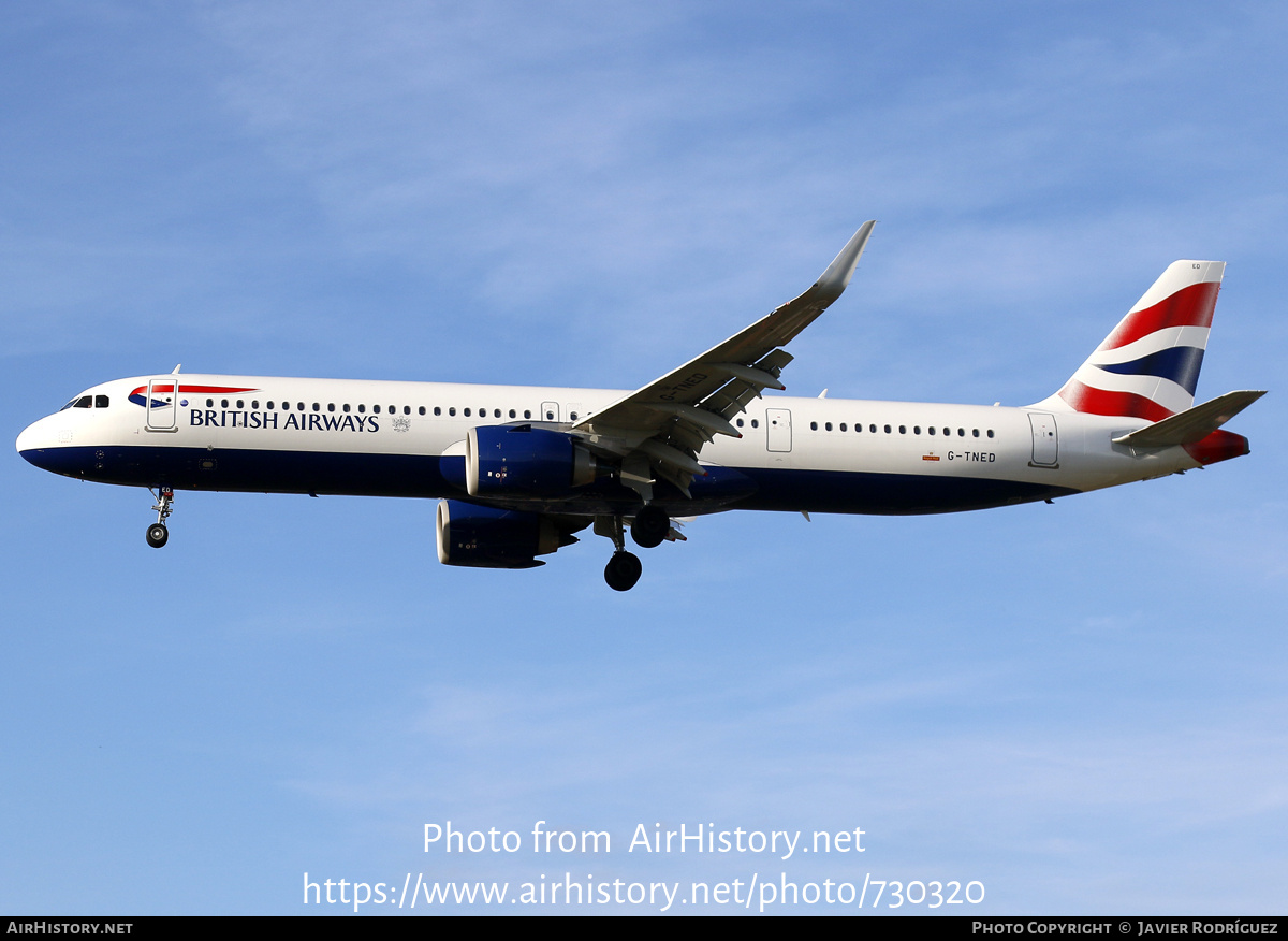 Aircraft Photo of G-TNED | Airbus A321-251NX | British Airways | AirHistory.net #730320