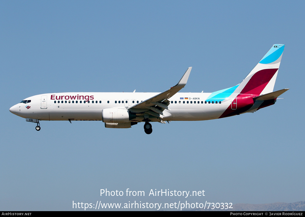 Aircraft Photo of D-ABKN | Boeing 737-86J | Eurowings | AirHistory.net #730332