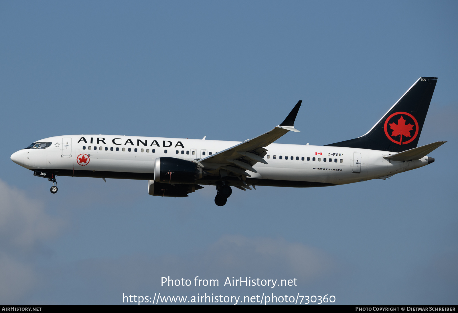 Aircraft Photo of C-FSIP | Boeing 737-8 Max 8 | Air Canada | AirHistory.net #730360