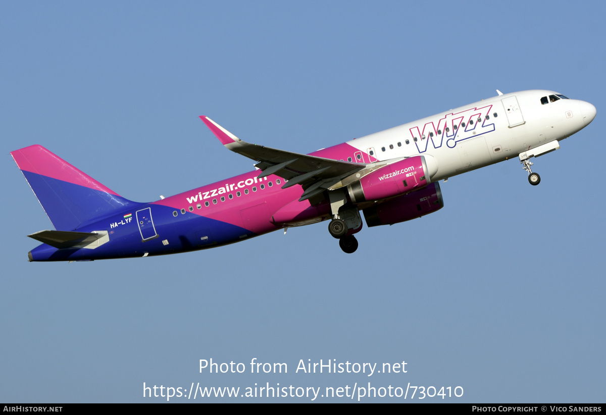 Aircraft Photo of HA-LYF | Airbus A320-232 | Wizz Air | AirHistory.net #730410