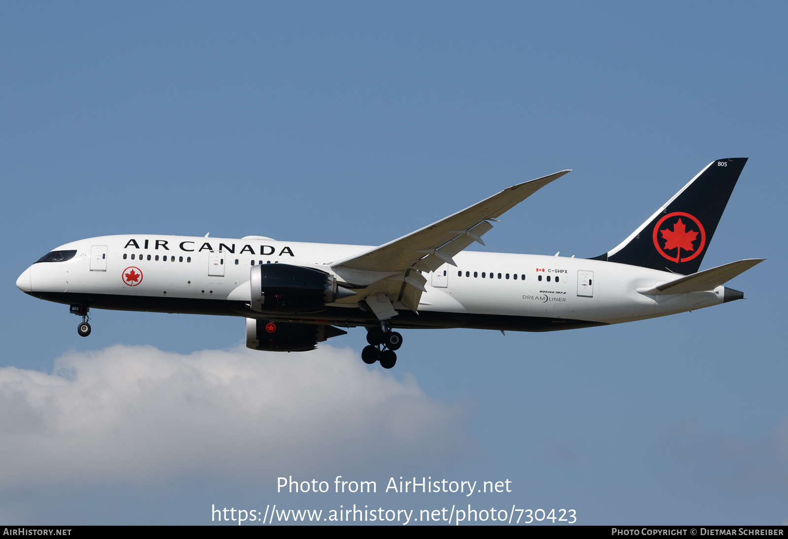 Aircraft Photo of C-GHPX | Boeing 787-8 Dreamliner | Air Canada | AirHistory.net #730423