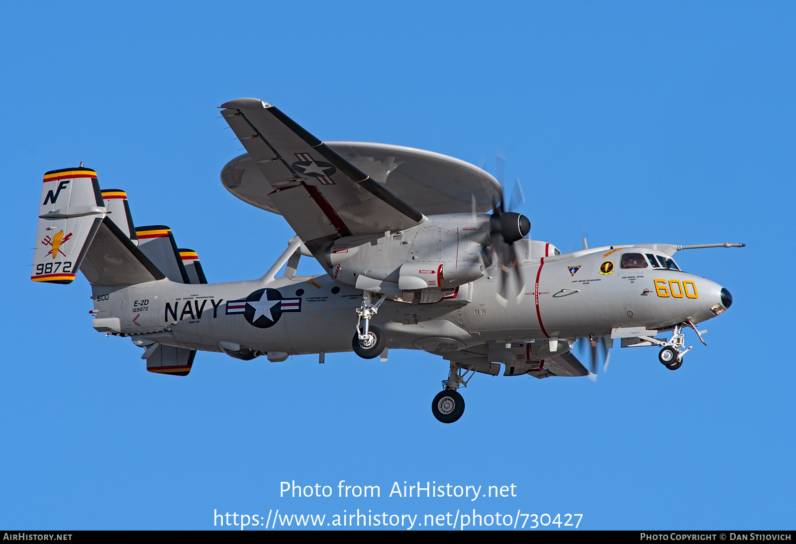 Aircraft Photo of 169872 / 9872 | Northrop Grumman E-2D Hawkeye | USA - Navy | AirHistory.net #730427