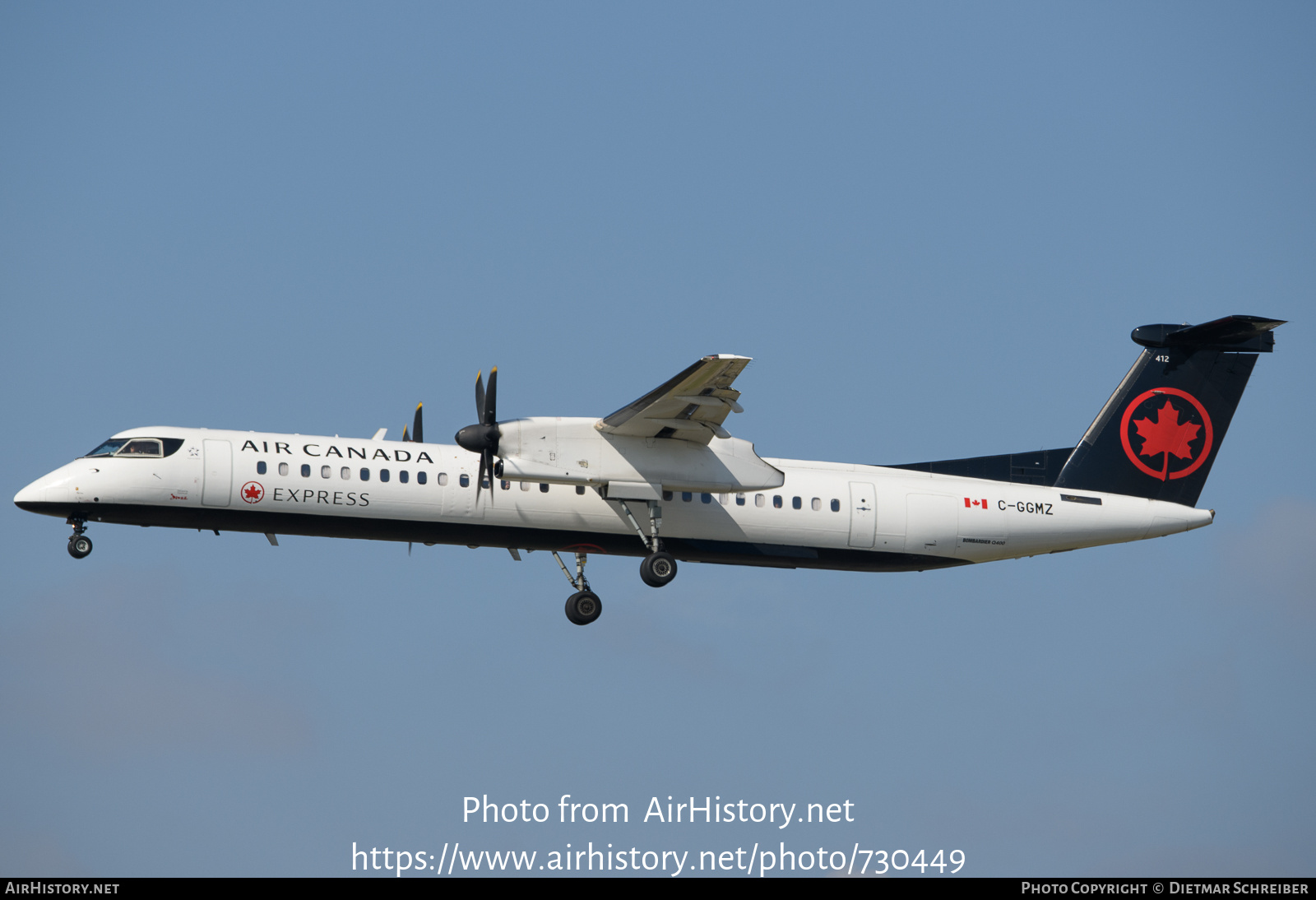 Aircraft Photo of C-GGMZ | Bombardier DHC-8-402 Dash 8 | Air Canada Express | AirHistory.net #730449