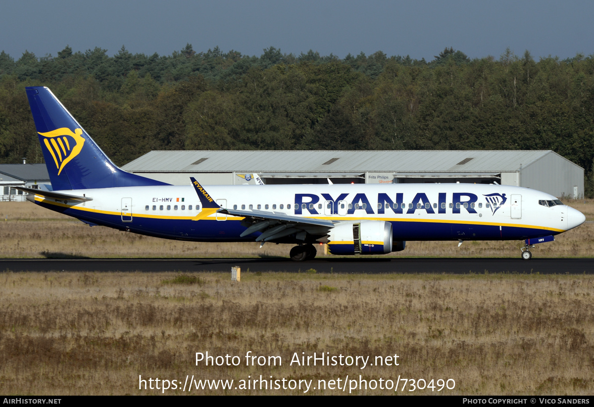 Aircraft Photo of EI-HMV | Boeing 737-8200 Max 200 | Ryanair | AirHistory.net #730490