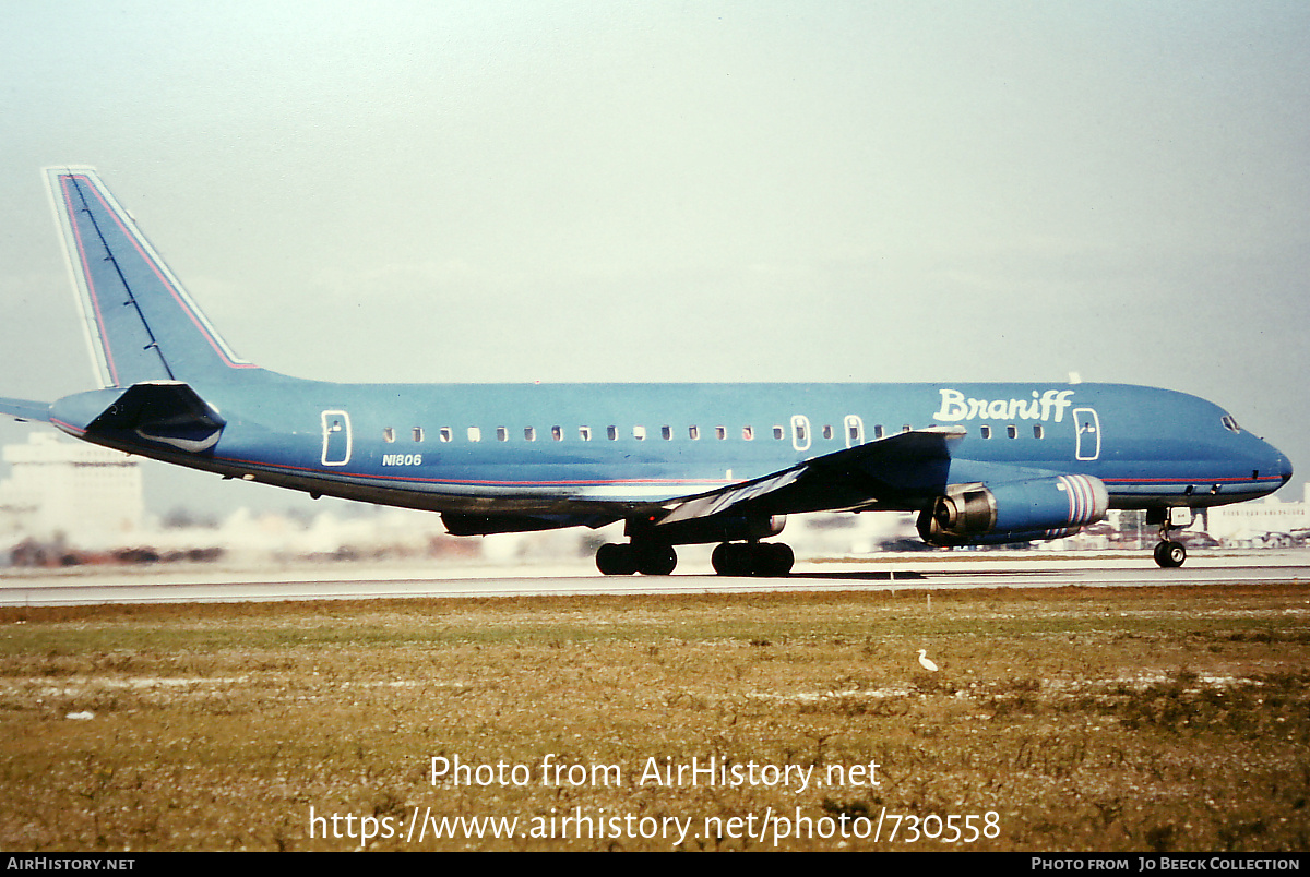 Aircraft Photo of N1806 | McDonnell Douglas DC-8-62 | Braniff International Airways | AirHistory.net #730558