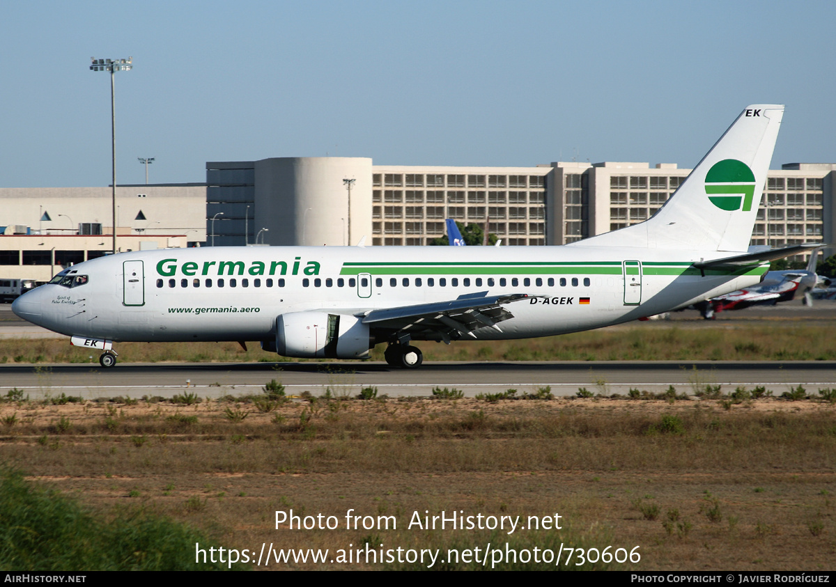 Aircraft Photo of D-AGEK | Boeing 737-3M8 | Germania | AirHistory.net #730606