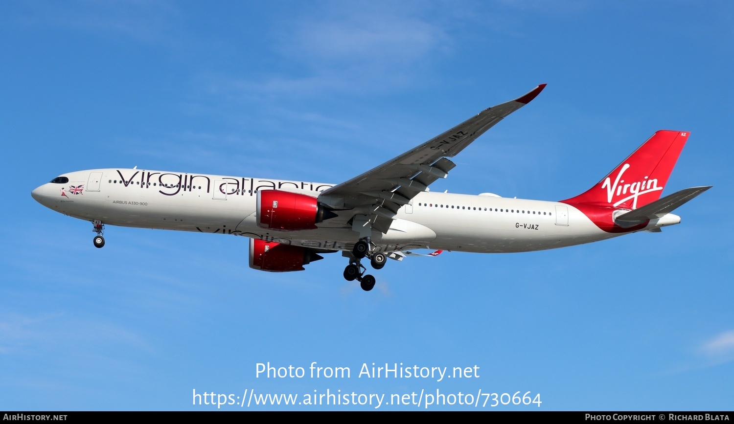 Aircraft Photo of G-VJAZ | Airbus A330-941N | Virgin Atlantic Airways | AirHistory.net #730664