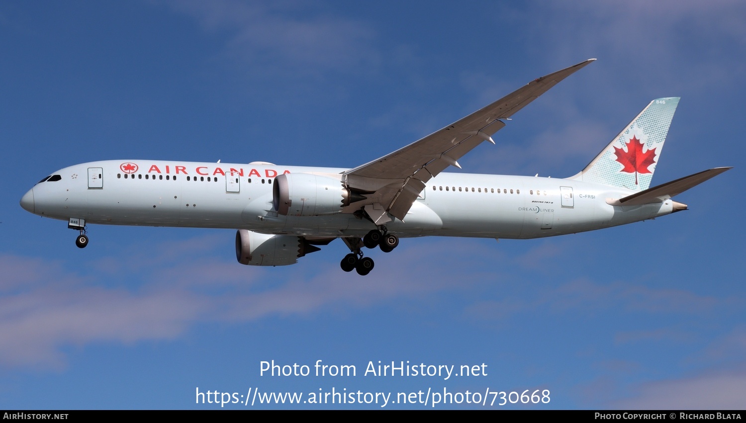 Aircraft Photo of C-FRSI | Boeing 787-9 Dreamliner | Air Canada | AirHistory.net #730668