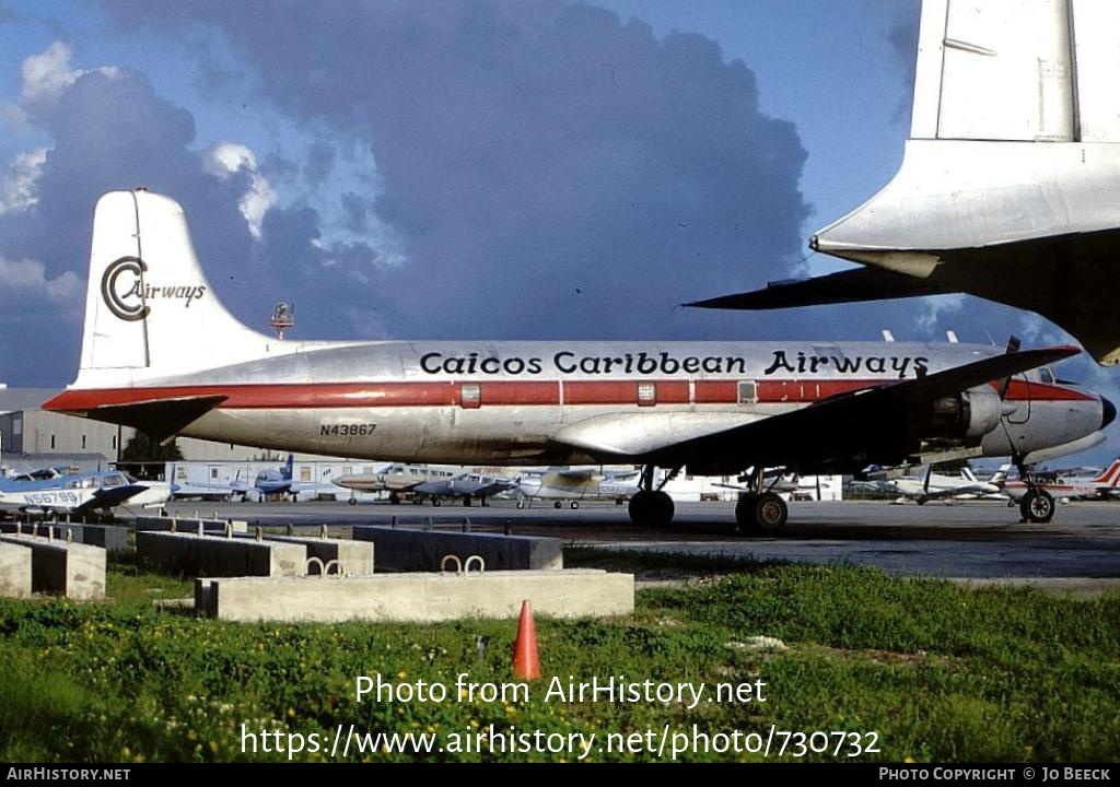 Aircraft Photo of N43867 | Douglas C-118A Liftmaster | Caicos Caribbean Airways | AirHistory.net #730732