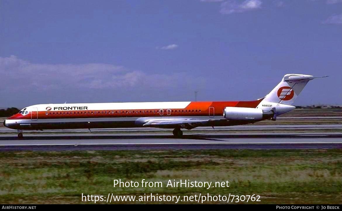 Aircraft Photo of N9803F | McDonnell Douglas MD-82 (DC-9-82) | Frontier Airlines | AirHistory.net #730762