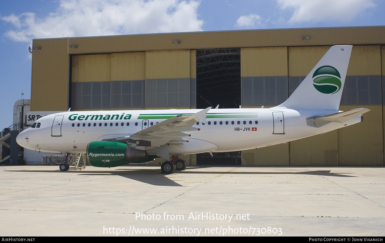 Aircraft Photo of HB-JVK | Airbus A319-112 | Germania | AirHistory.net #730803