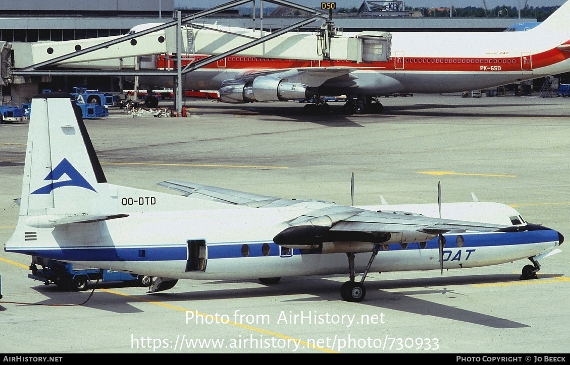 Aircraft Photo of OO-DTD | Fairchild Hiller FH-227B | Delta Air Transport - DAT | AirHistory.net #730933