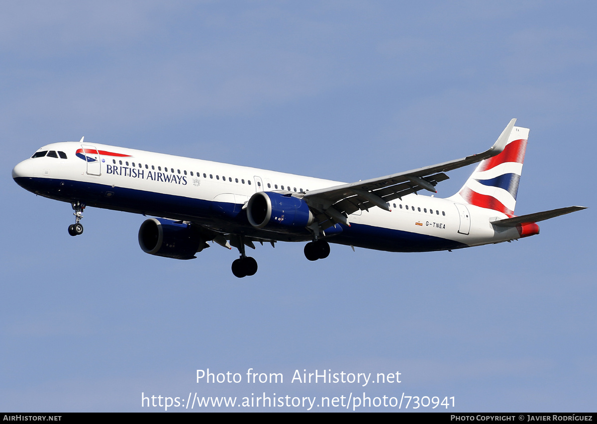 Aircraft Photo of G-TNEA | Airbus A321-251NX | British Airways | AirHistory.net #730941