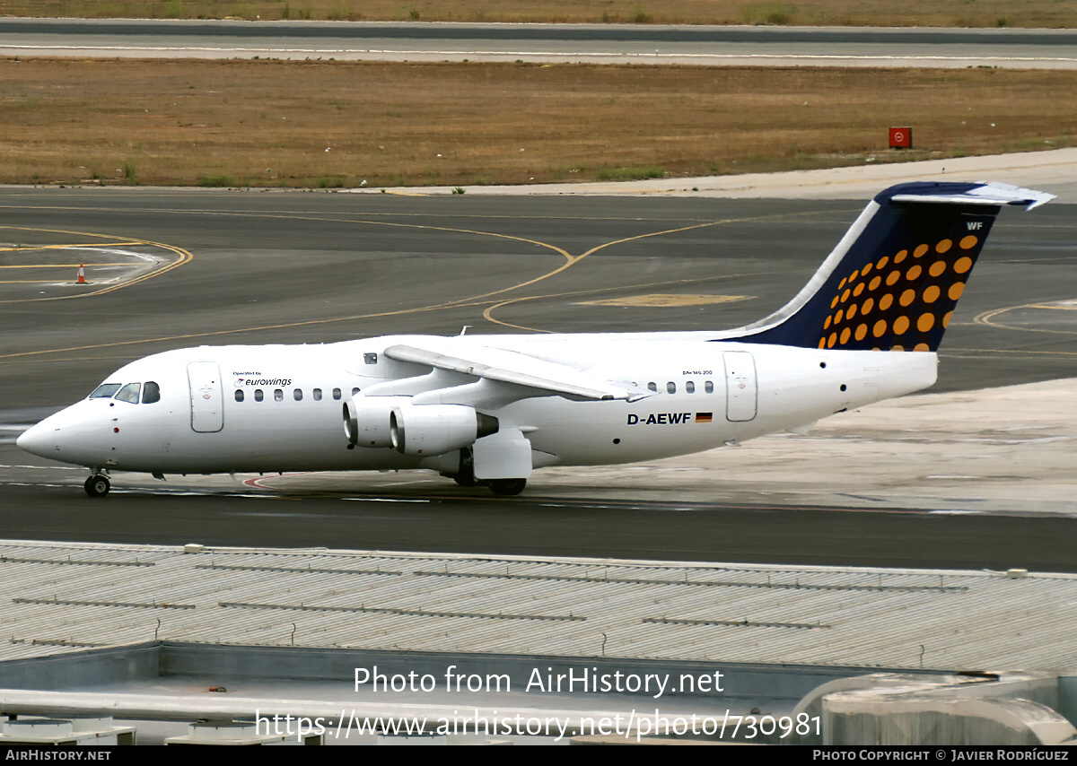 Aircraft Photo of D-AEWF | British Aerospace BAe-146-200 | Eurowings | AirHistory.net #730981