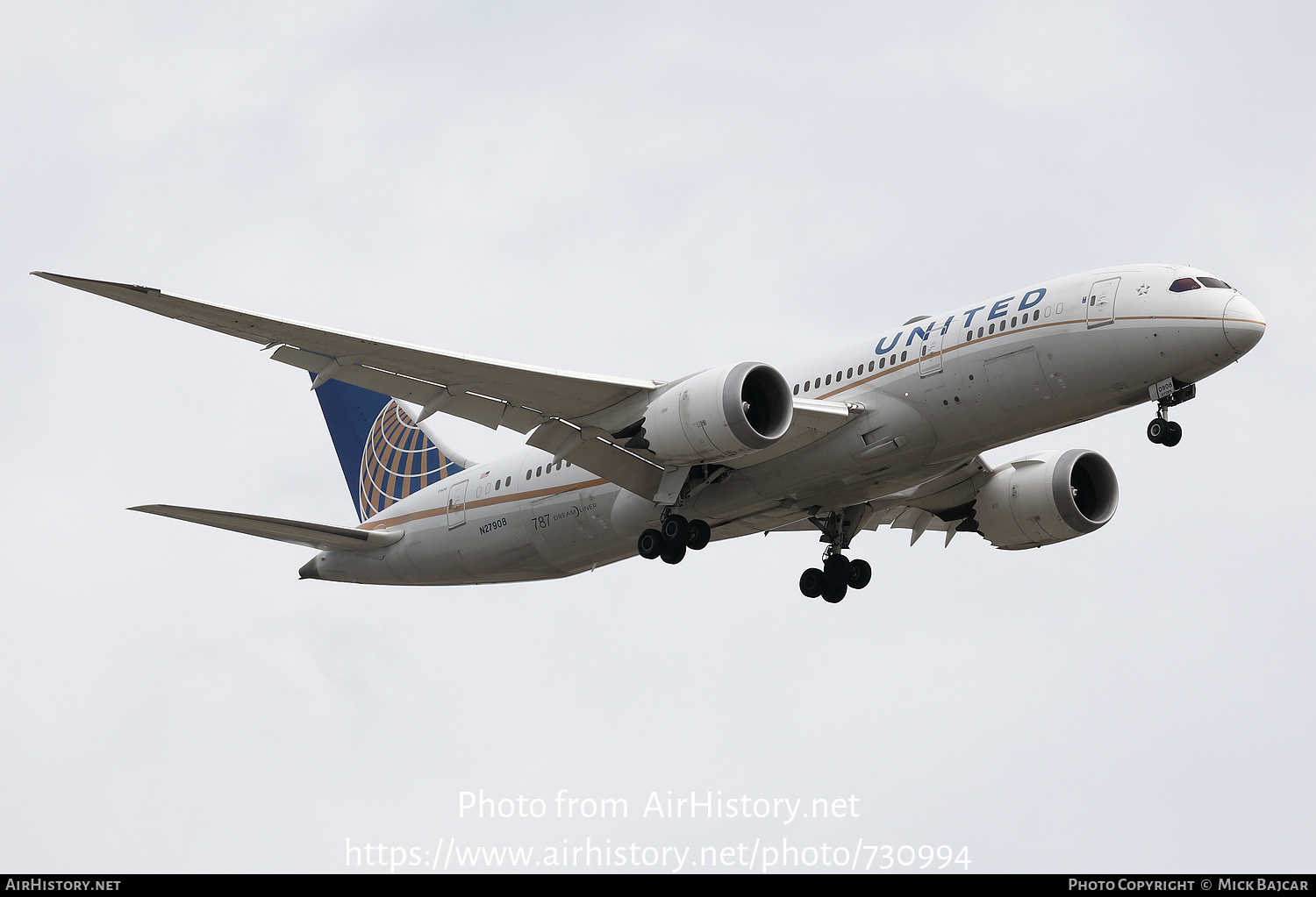 Aircraft Photo of N27908 | Boeing 787-8 Dreamliner | United Airlines | AirHistory.net #730994