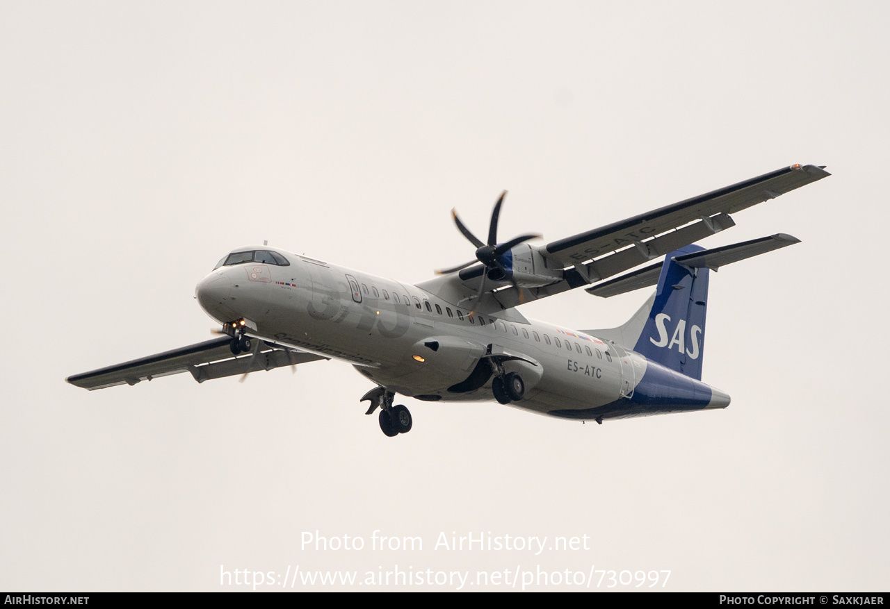 Aircraft Photo of ES-ATC | ATR ATR-72-600 (ATR-72-212A) | Scandinavian Airlines - SAS | AirHistory.net #730997