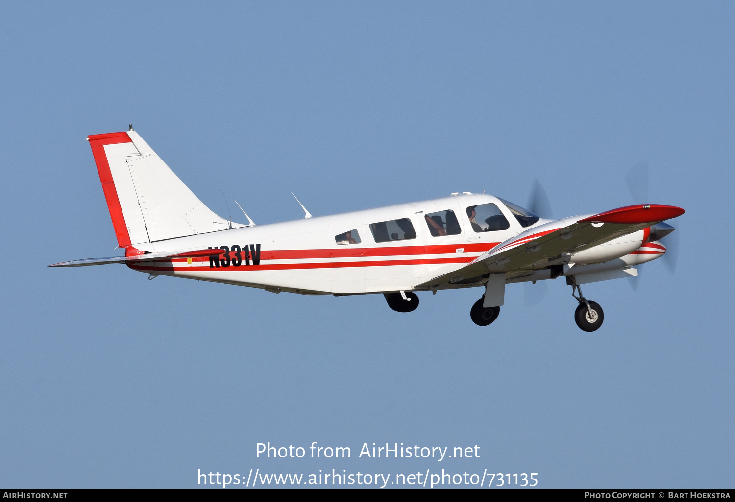 Aircraft Photo of N331V | Piper PA-34-200T Seneca II | AirHistory.net #731135