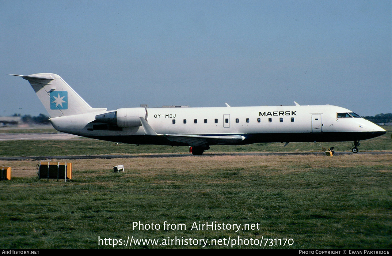 Aircraft Photo of OY-MBJ | Bombardier CRJ-200LR (CL-600-2B19) | Maersk Air | AirHistory.net #731170