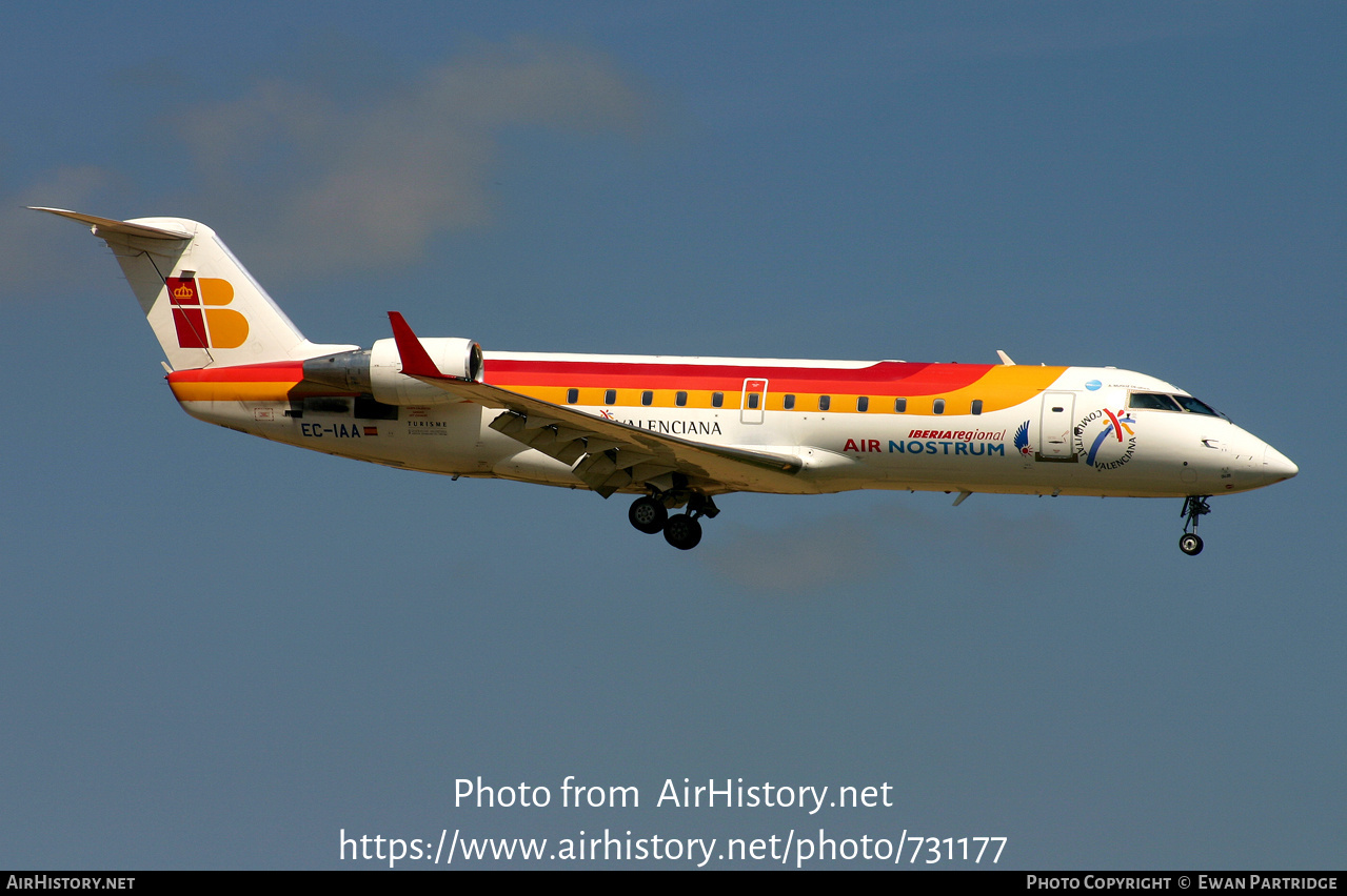 Aircraft Photo of EC-IAA | Bombardier CRJ-200ER (CL-600-2B19) | Air Nostrum | AirHistory.net #731177